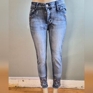 Hydraulic Women's Jeans with Embroidered Nolita Ankle Skinny Sz 6